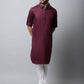 Even Apparels Maroon Color Pure Cotton Solid Men's Kurta With Shirt Collar (MMS755) | Swadesiicart