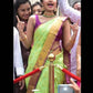 DEIANA'S Beautiful Designer Golden zari Soft Lichi Silk Saree - Pista - Swadesiicart
