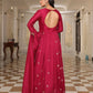 Jyoti Fashion Women's Rani Pink Soft Silk Embroidered Designer Kurta Set | Swadesiicart