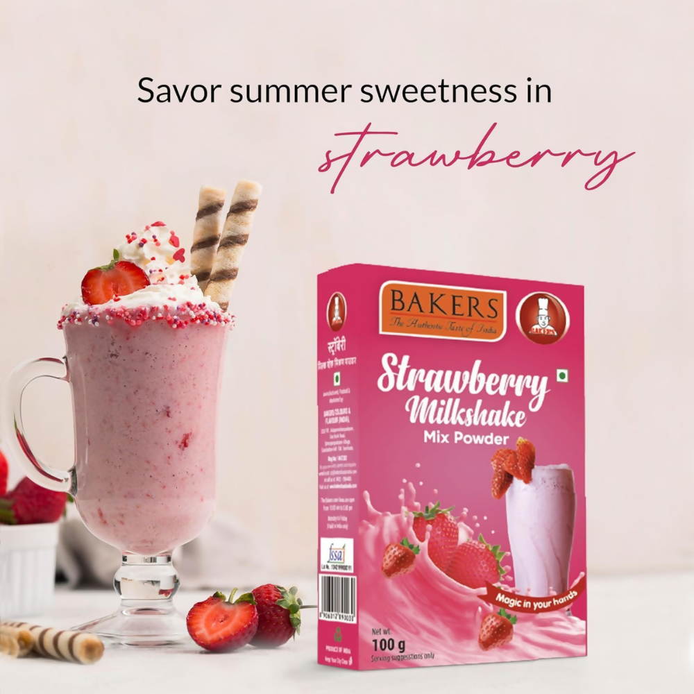 BAKERS Milk Shake Mix Combo - Rose, Vanilla, Strawberry & Blueberry