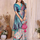 Aastha Fashion Aqua Banarasi Tissue Silk Weaving Saree
