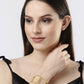 NVR Women Gold-Polished Western Cuff Bracelet - NR Retail-NVR