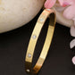 NVR Women's Gold-Polished CZ Stone-Studded Kada Bracelet - Swadesiicart