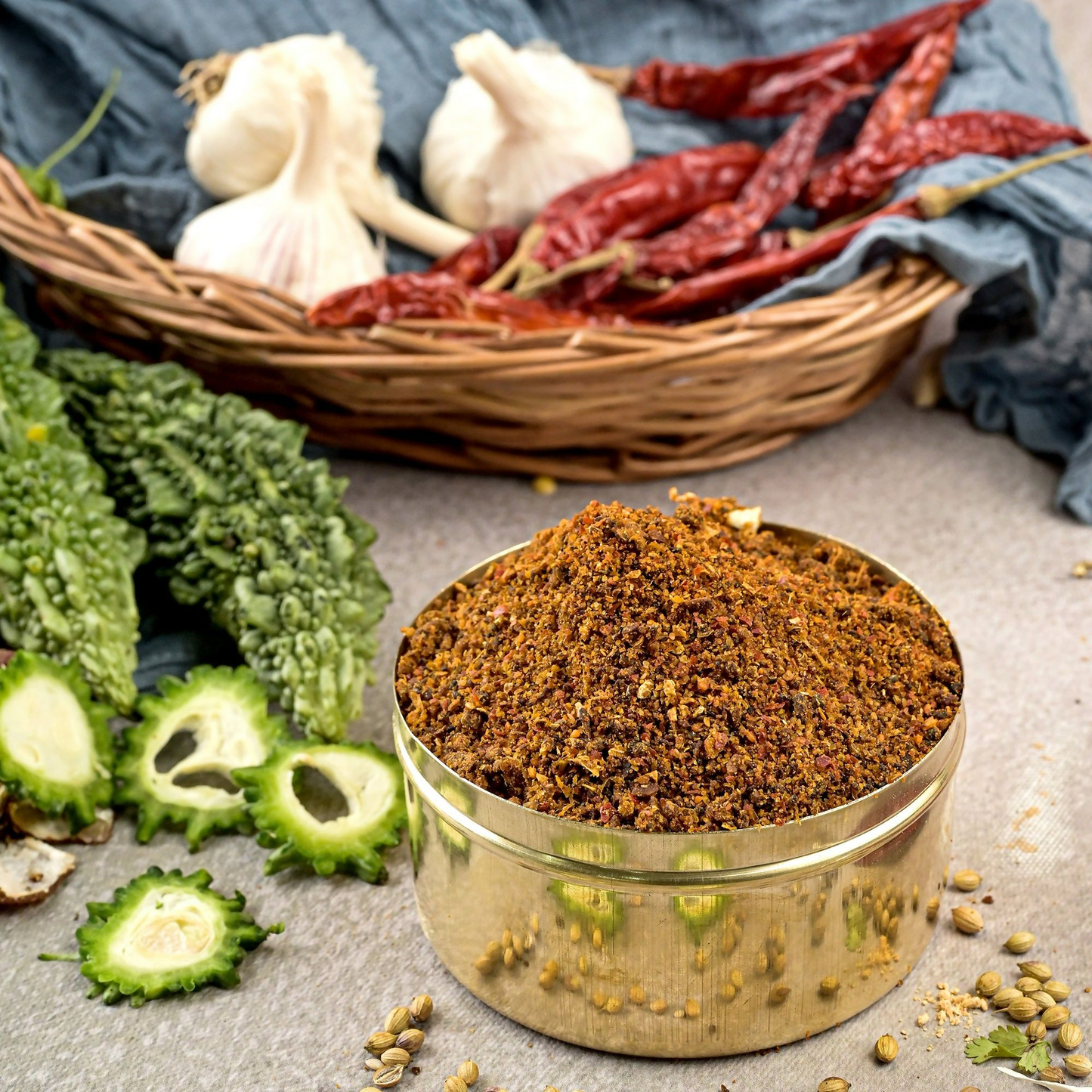 Vellanki Foods Kakarakaya Karam (Bittergourd) - Swadesiicart
