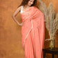 Very Much Indian Pure Mul Cotton Handloom Saree - Peach | Swadesiicart
