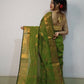 Exclusive Collection Beautiful Olive Green Cotton Silk Woven Handloom Saree With Running Blouse Piece - Swadesiicart