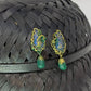 Terracotta Peacock Stud With Drop