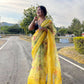 Vamsee Yellow Organza Saree - Swadesiicart