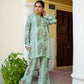 Vaasva Women Sky Blue Muslin Embroidered Shirt & Pant Set - Swadesiicart