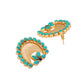 Nuyug Turquoise Crescent Earrings | Swadesiicart
