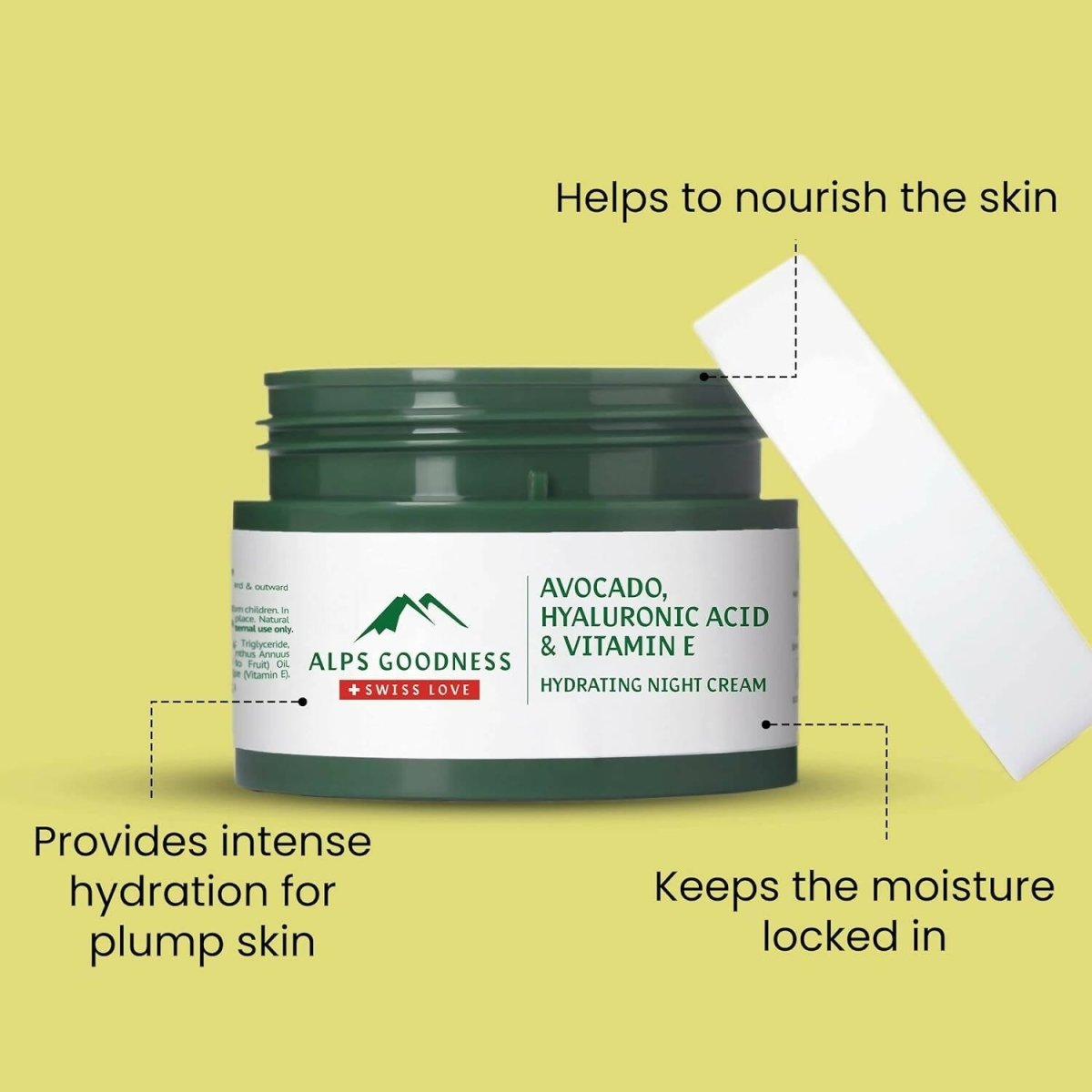 Alps Goodness Avocado, Hyaluronic Acid & Vitamin E Hydrating Night Cream - Swadesiicart