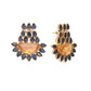 Nuyug 22K Gold Plated Crystal Studded Contemporary Floral Shaped Stud Earrings | Swadesiicart