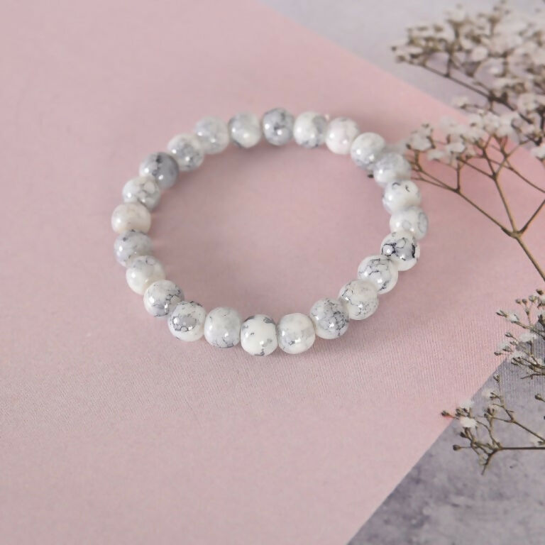 NVR Men & Women Marbel Elasticated Bracelet - Swadesiicart