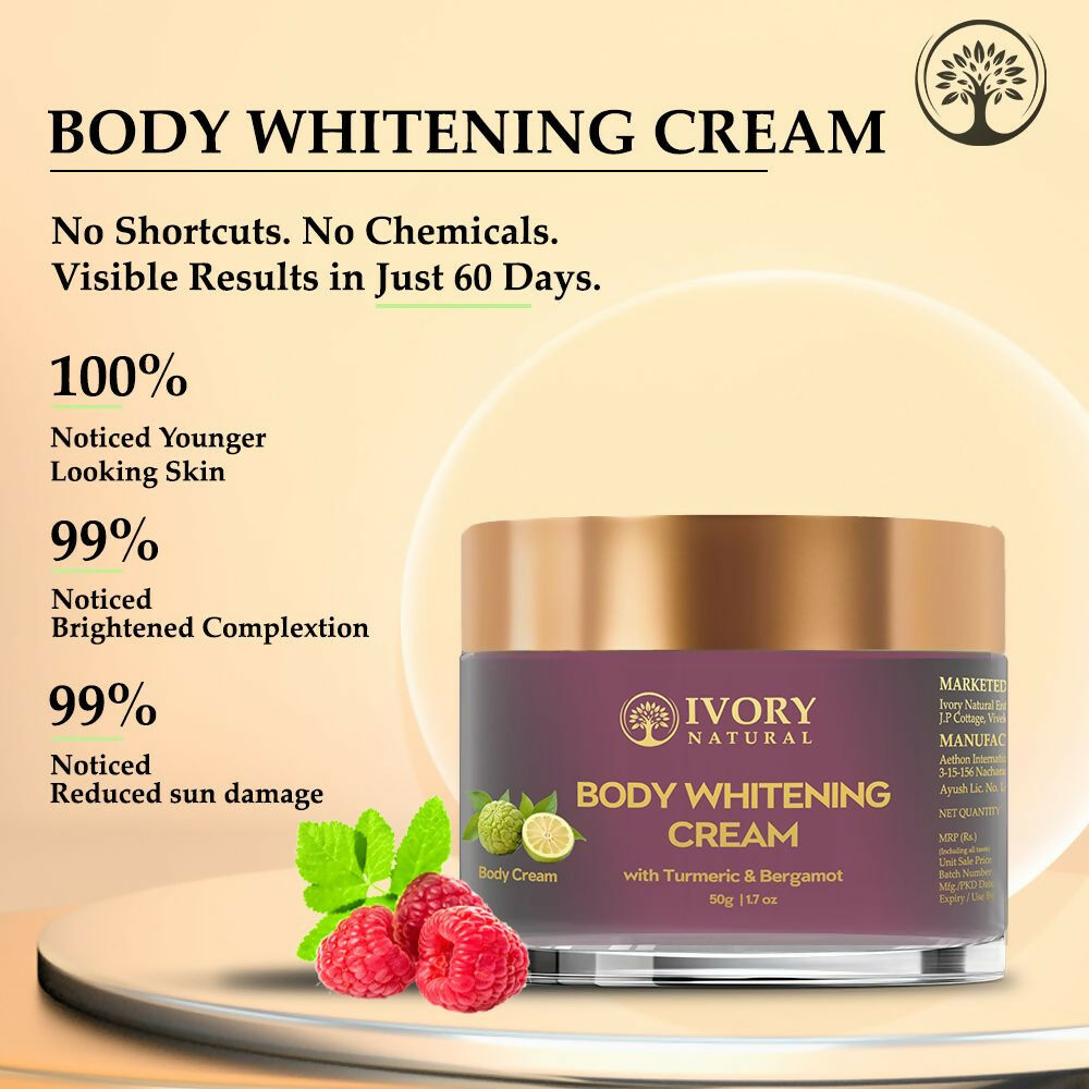 Ivory Natural Body Whitening Cream - Achieve Even Skin Tone And Smooth Texture For A Radiant Glow | Swadesiicart