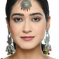 Mominos Fashion Johar Kamal Beautiful Jhumkas With Maang Tikka - Mominos Fashion