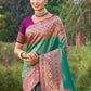 Shree Shyam Fashion Rama Green Banarasi Silk Saree
