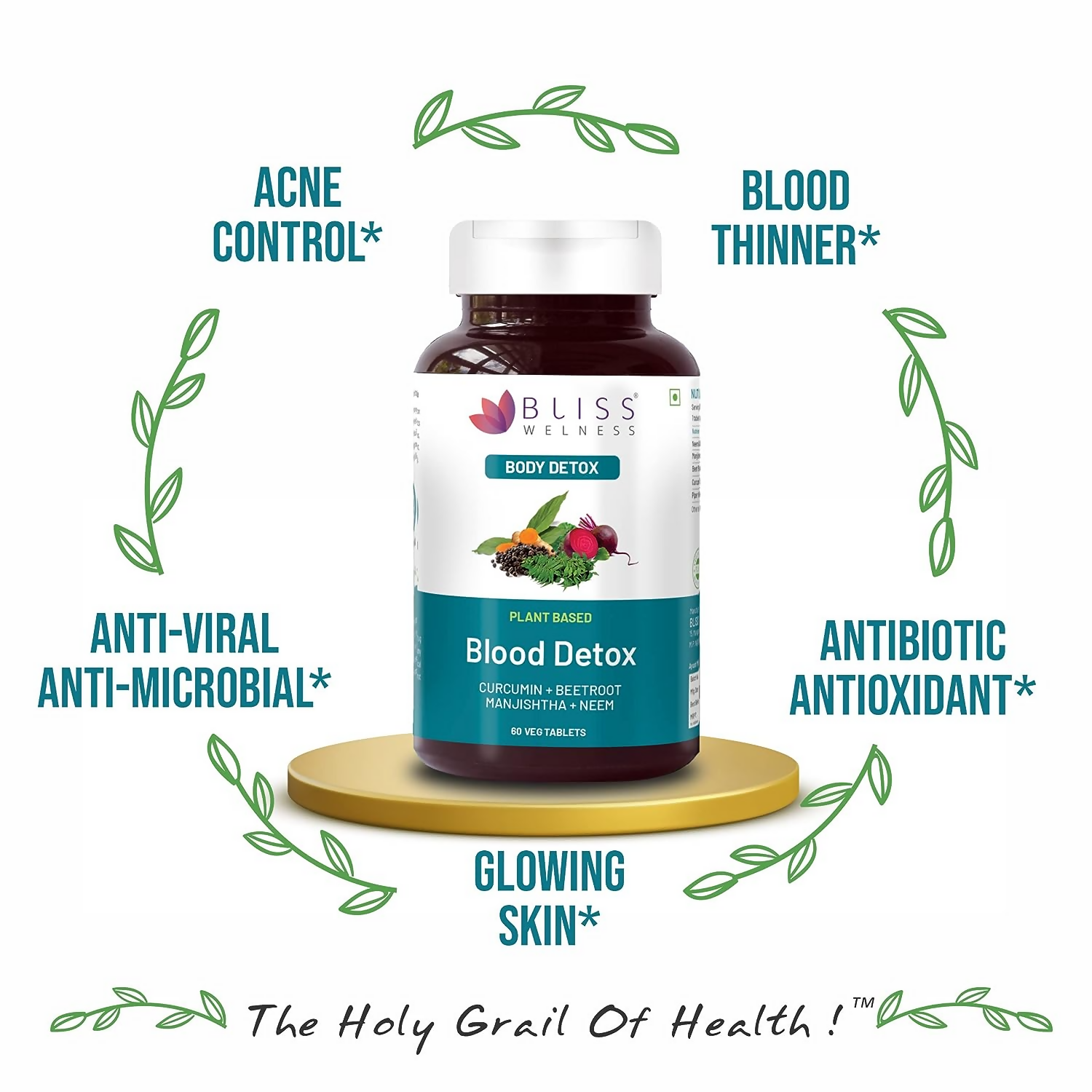 Bliss Welness Blood Detox Tablets - Swadesiicart