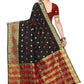 Vamika Banarasi Jaquard Black Weaving Saree | Swadesiicart