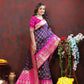 Lorenvalley Fashion Purple & Magenta Patola Silk Woven Design Meenakari Weaving Saree - Swadesiicart