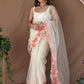 Vamsee Murari White Super Net Saree - Swadesiicart