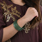 Afast Elegant Bridal & Wedding Party Fashion Bangle/Kada Set, Green, Glass, Pack Of 12 Model No- A2 - Swadesiicart