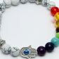 NVR Men & Women Multi Colour Marbel Crystal Elasticated Bracelet - Swadesiicart