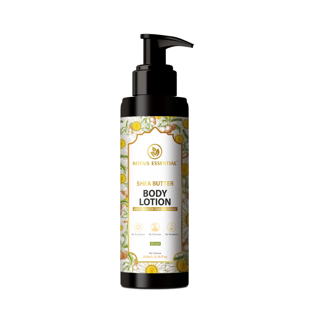 Korus Essential Shea Butter Body Lotion With Vitamin E & Chamomile Extract - Just Jaivik