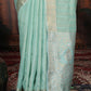 Shree Shyam Fashion Organza Rama Green Saree