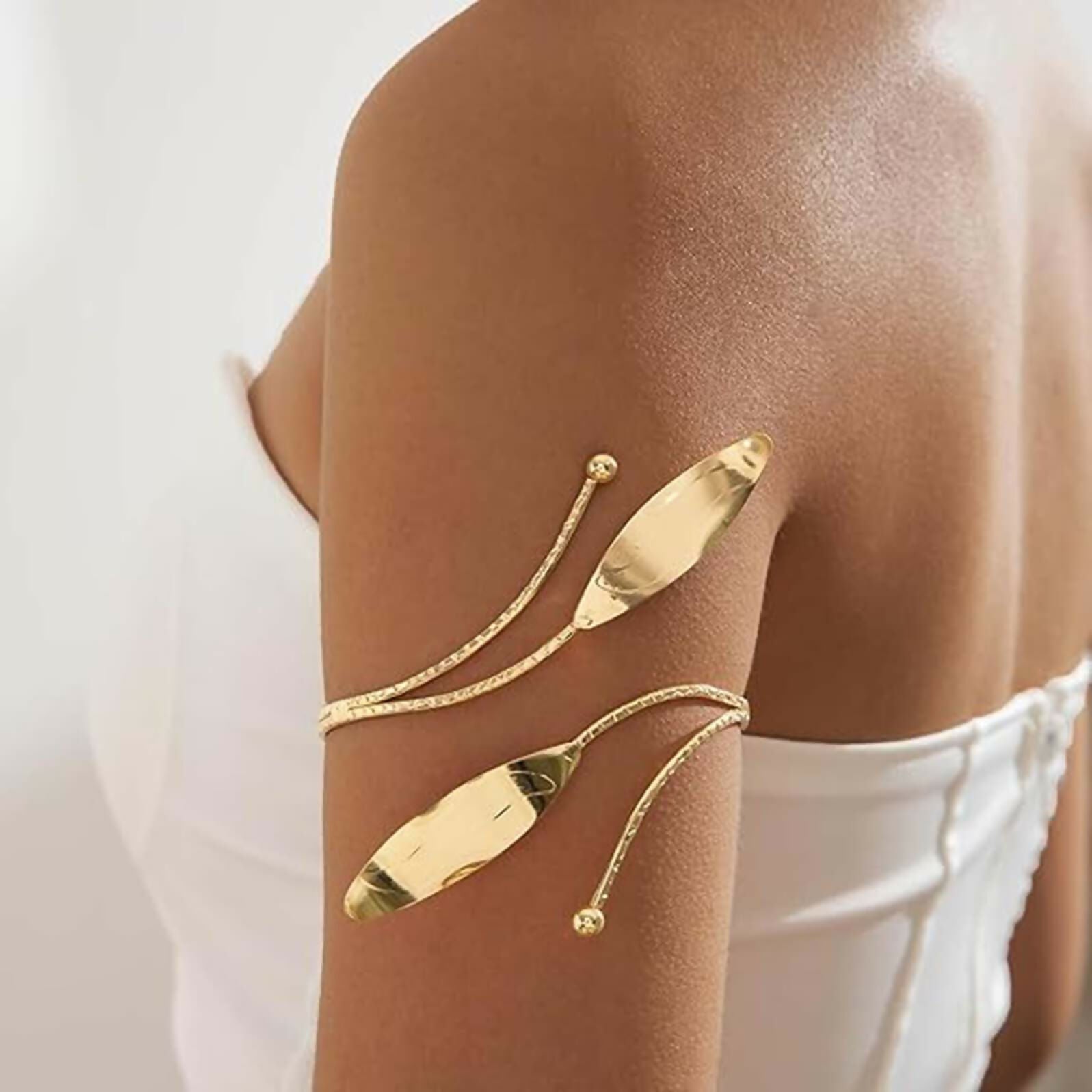 Joban Fashion Golden Alloy Stylish Kada Bajuband Bracelet Armlet For Women And Girls | Swadesiicart