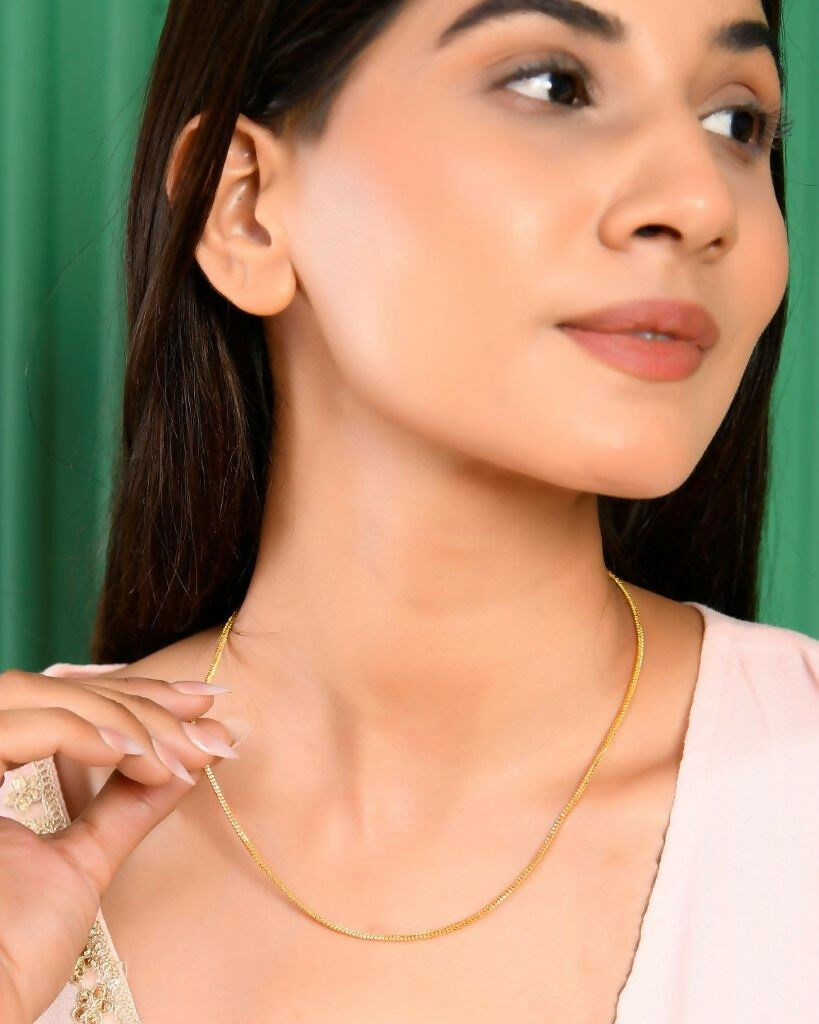 VOJ Gold-Polished Snake Chain For Women | Swadesiicart