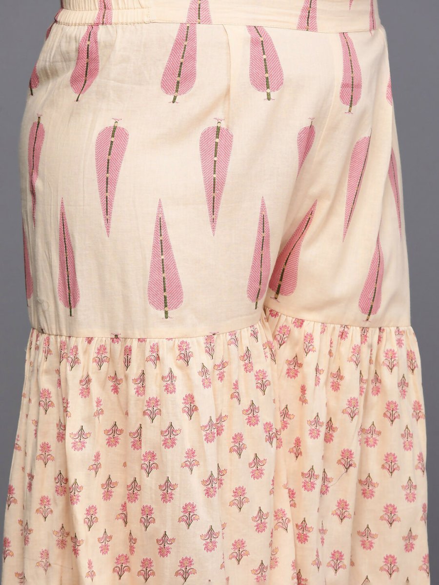 Ahalyaa Women's Traditional wear Co-ords - Tan - Swadesiicart