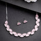 NVR Women's Pink Artificial Stones Studded Handcrafted Jewellery Set - Swadesiicart
