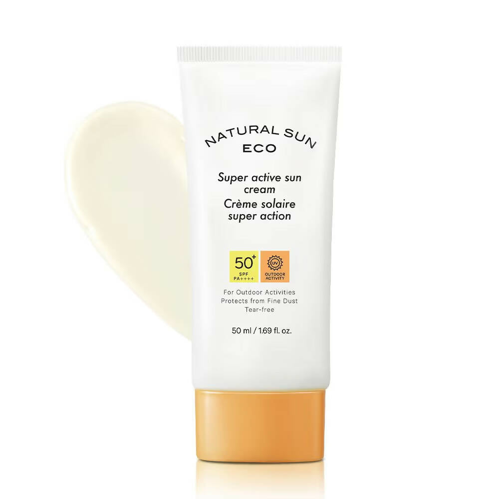 The Face Shop Natural Sun Eco Super Active Sun Cream - Korean Skincare | Swadesiicart