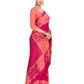 Mimosa Women's Pink Banarasi Chiffon Silk Saree | Swadesiicart