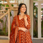 Aayaa Designer Cotton Silk Suit - Maroon