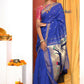 Very Much Indian Handloom Pure Cotton Paithani -Ink Blue | Swadesiicart
