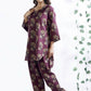 Breathables Wine Butta Cotton Co-Ord Set – Kurta With Straight Pants