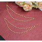 NVR Pearl Studded Classic Gold-Polished 2 Line Ear Chain Ear Cuff | Swadesiicart