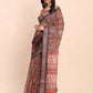 Shree Shyam Fashion Linen Cotton Brown Saree