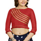 Aastha Fashion Women's Red Art Silk Designer Party Wear Readymade Blouse
