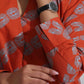 trueBrowns Orange Cotton Print Co-ord Set - Swadesiicart