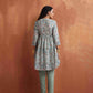 trueBrowns Green Print Flared Kurta Co-ord Set - Swadesiicart