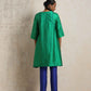 trueBrowns Bright Green Silk Kurta Co-ord Set - Swadesiicart