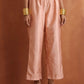 trueBrowns Blush Pink Tissue Flared Anarkali Kurta Set | Swadesiicart