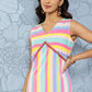Ahalyaa Striped Empire Gotta Patti Kurta With Palazzos | Swadesiicart