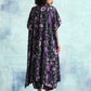 trueBrowns Black Printed Velvet Kaftan Kurta | Swadesiicart