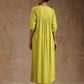 trueBrowns Lime Modal Satin High-Low Relax Kurta Set | Swadesiicart