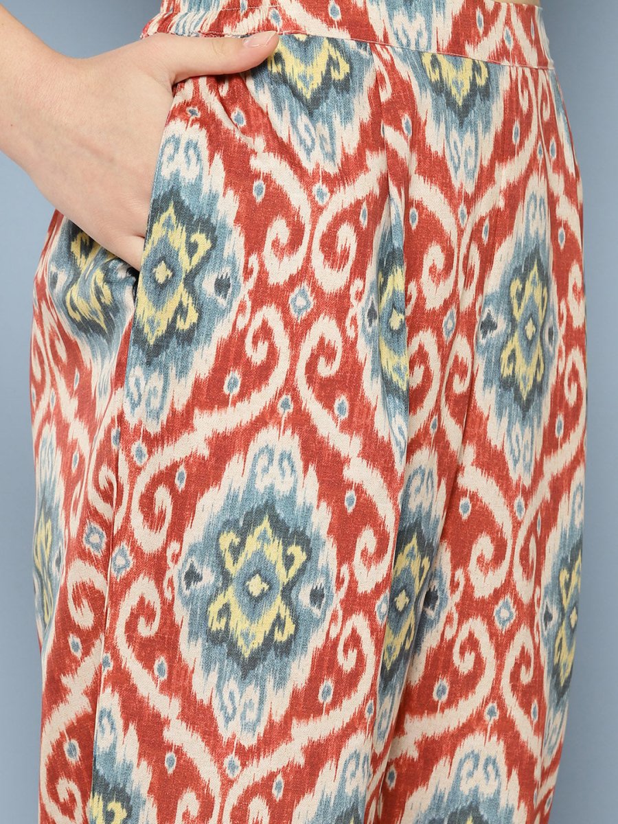 Ahalyaa Printed Ethnic Co-Ords - Swadesiicart
