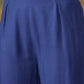 InWeave Women's Ink Blue Square Yellow Patch Work Assymentrical Kurta Set - Swadesiicart