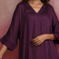 trueBrowns Purple Modal Kimono Kurta Set | Swadesiicart